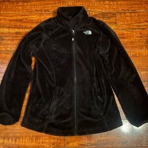 The North Face little girls size XL Black Fleece Jacket.Full zip.